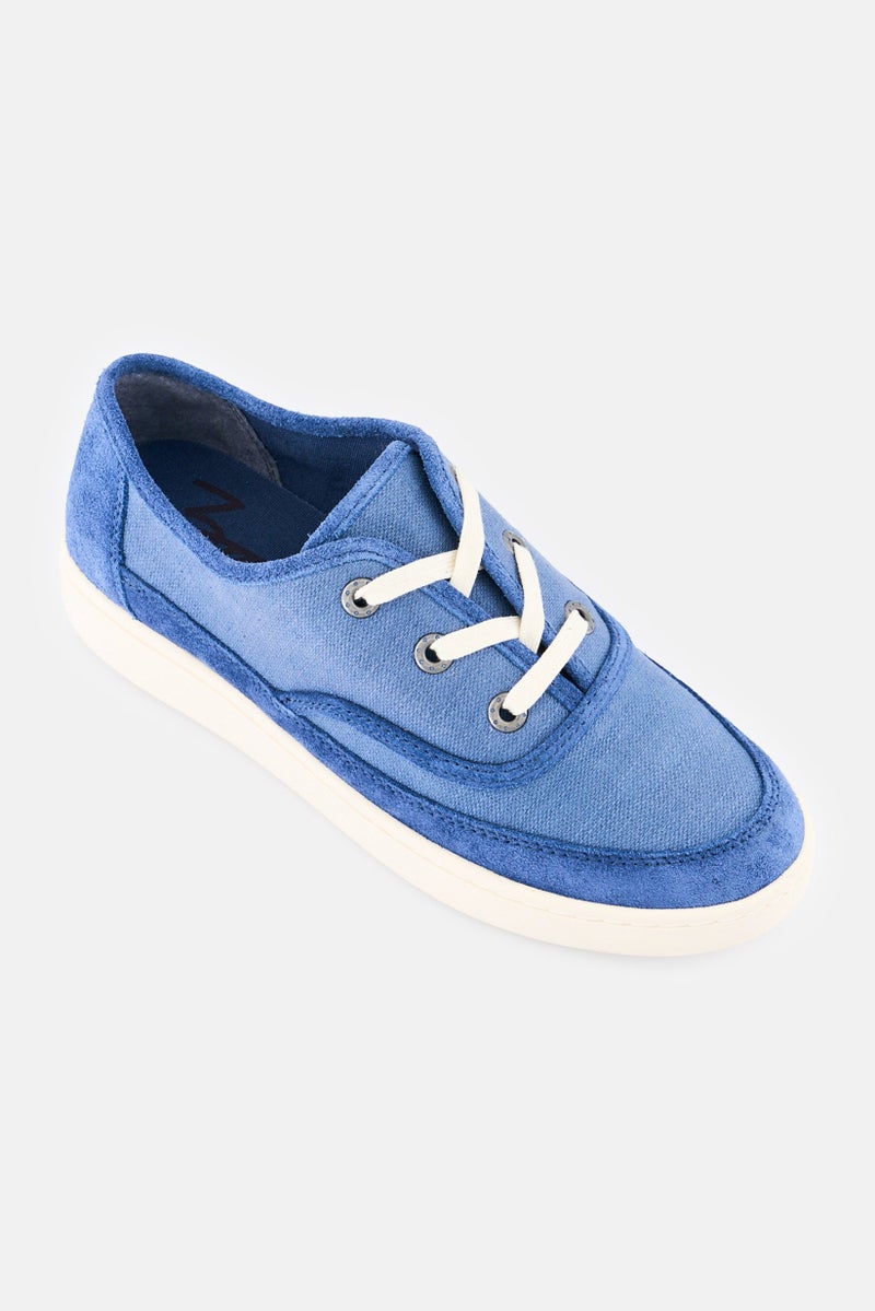 Zodiac Women Medium Lace Up Casual Shoes, Dark Blue - Image 1