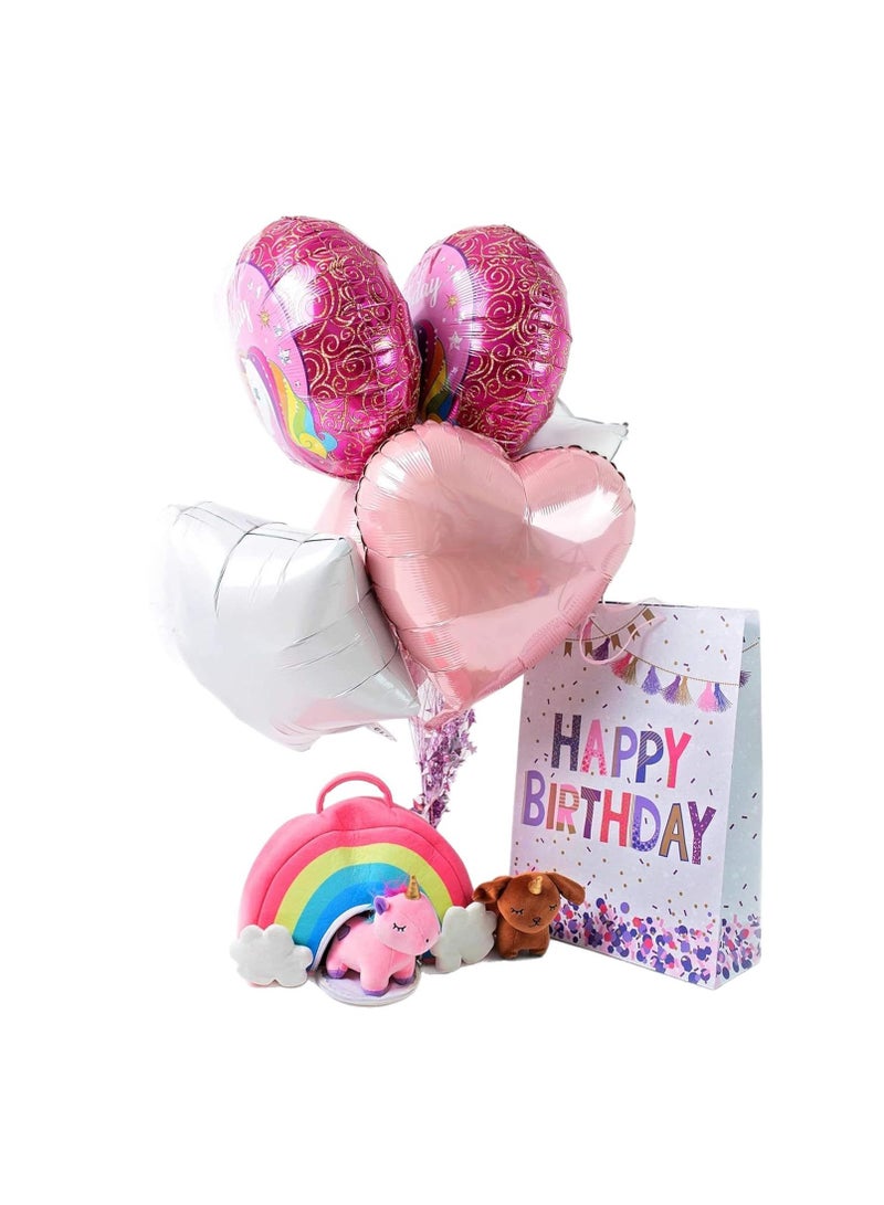 Y&D Stuffed Toy Unicorn Animal Set Plush Baby Toys Plush Toys Bag 5 Pieces Inside Includes 2 Unicorns Kitty Puppy and Narwhal Ideal Toddler Birthday Gift fot Girls and Kids - Image 5