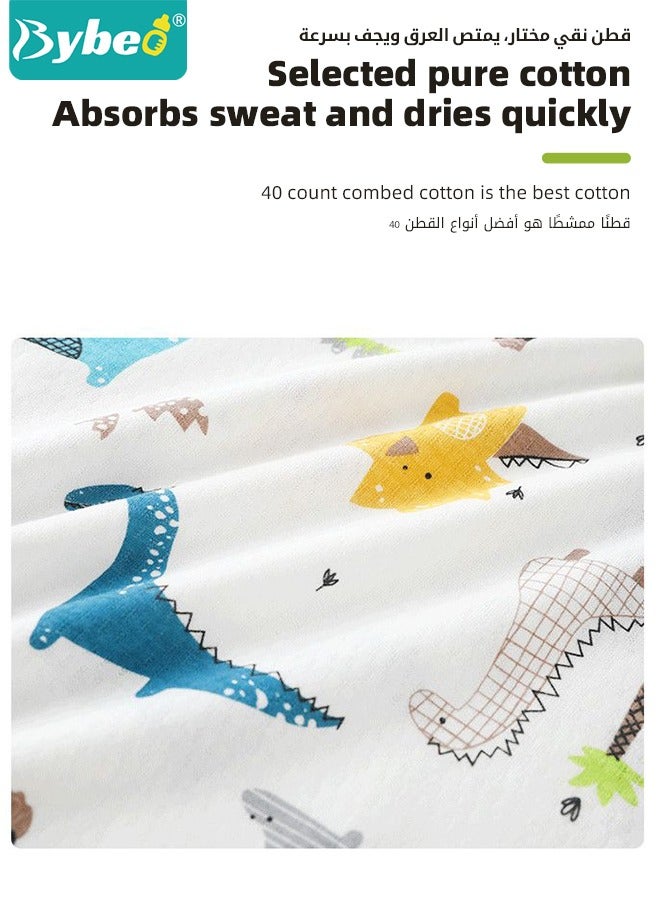 Bybeo 4 PCS Baby Clothes Set, Round Neck Sleeveless Printed T-Shirt + Elastic Waist Potty Training Underwear for Boys and Girls - Image 4