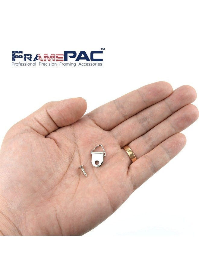 FramePac Small Triangle Picture Hangers With Screws [100 Pcs] (Aka Picture Hanging Hardware Picture Frame Hanger Picture Hanger Hooks Picture Hooks For Hanging) - Image 2