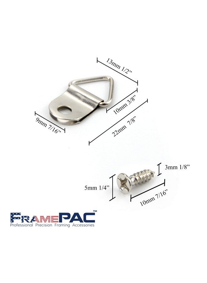 FramePac Small Triangle Picture Hangers With Screws [100 Pcs] (Aka Picture Hanging Hardware Picture Frame Hanger Picture Hanger Hooks Picture Hooks For Hanging) - Image 3