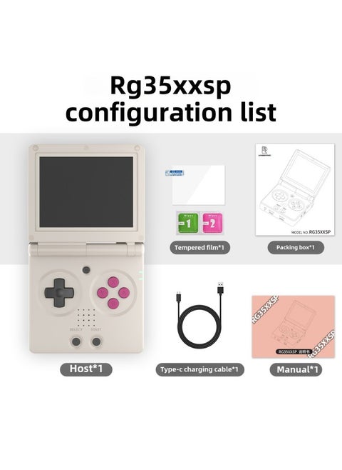 RG35XXSP Game Machine Wireless Flip Open Source Handheld Retro Handheld PSP HD TV Game Machine 1 Wholesale-Product Color:35xx Sp Comes Standard With 32g Without Games-Model:Gray