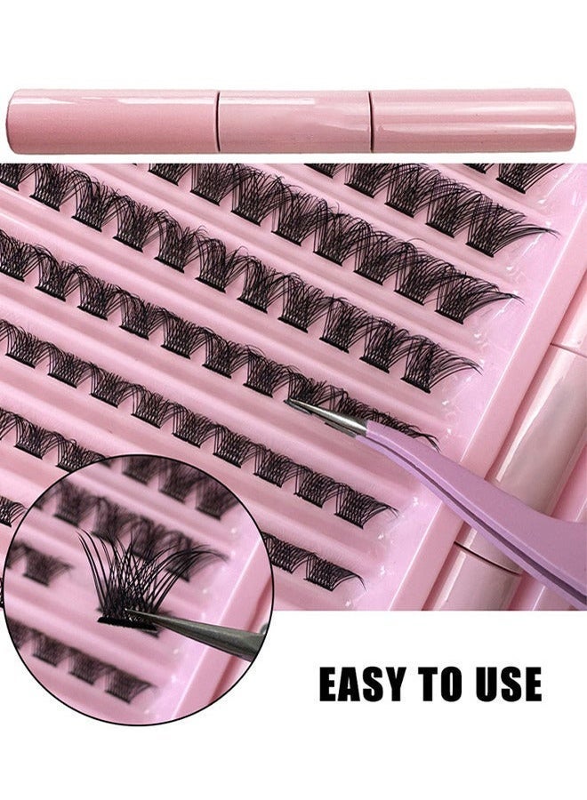 روي بن مجموعة أدوات تمديد الرموش DIY 200 قطعة مجموعة أدوات تمديد الرموش، 10-16 مم  مجموعة أدوات الرموش مع ملاقط الرموش وغراء الرموش - Image 3