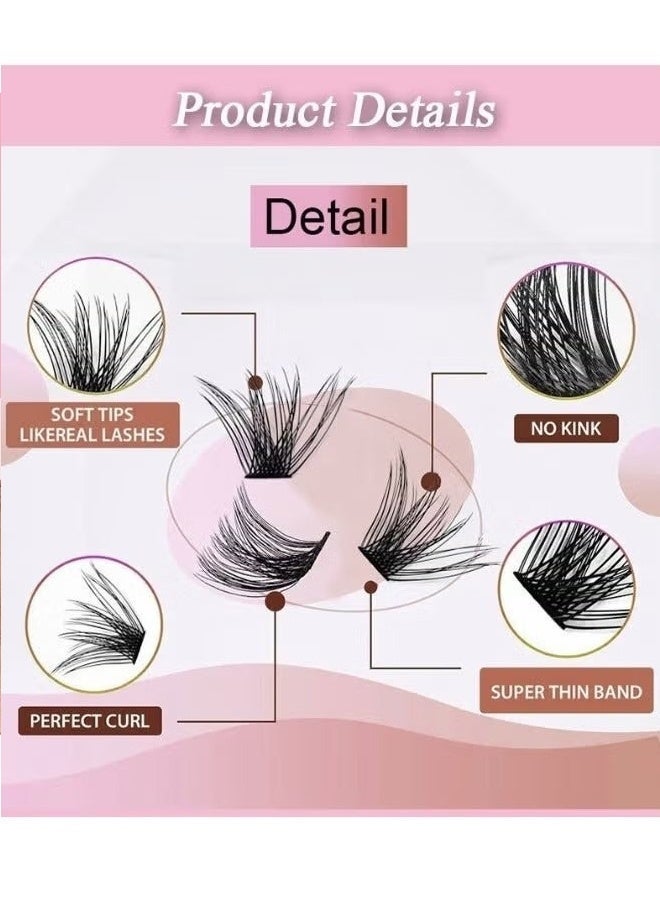 روي بن مجموعة أدوات تمديد الرموش DIY 200 قطعة مجموعة أدوات تمديد الرموش، 10-16 مم  مجموعة أدوات الرموش مع ملاقط الرموش وغراء الرموش - Image 5