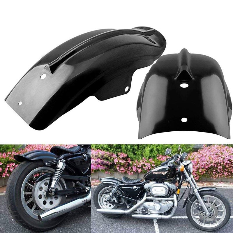 TESWNE Custom Black Rear Fender Mudguard For Motorcycle Cruiser Chopper Bobber Caf Racer for Shadow for Yamaha V Star