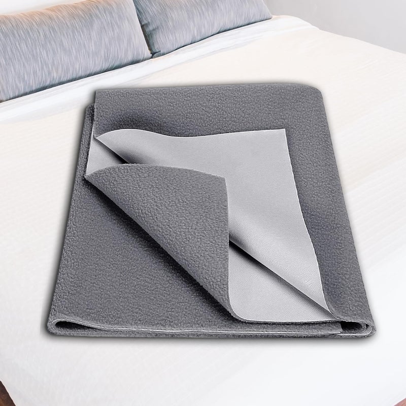 CANWAY 1 Piece Absorbent Waterproof Mattress Protector Sheet for Babies - Quick Dry, Washable (70x50 cm, Small, Grey) - Image 1
