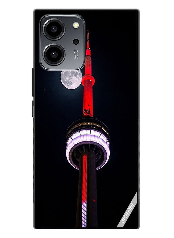 VR CREATIVE Protective Case Cover For Honor 80 SE Cn Tower Lightup Red Design Multicolour - Image 1