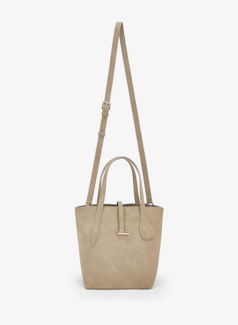 Celeste Textured Tote Bag With Double Handle