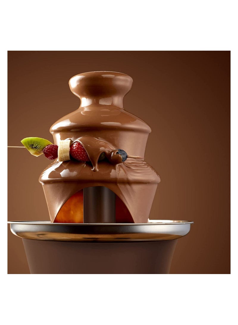 Generic 3 Tiers Mini Chocolate Fondue Fountain Electric Melting Machine Chocolate Fountain Mini Hot Chocolate Fondue Pot, Easy to Assemble, Perfect for Nacho Cheese, BBQ Sauce, Ranch, Liqueurs - Image 3