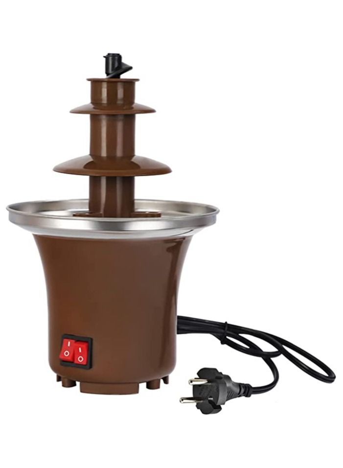 Generic 3 Tiers Mini Chocolate Fondue Fountain Electric Melting Machine Chocolate Fountain Mini Hot Chocolate Fondue Pot, Easy to Assemble, Perfect for Nacho Cheese, BBQ Sauce, Ranch, Liqueurs - Image 2
