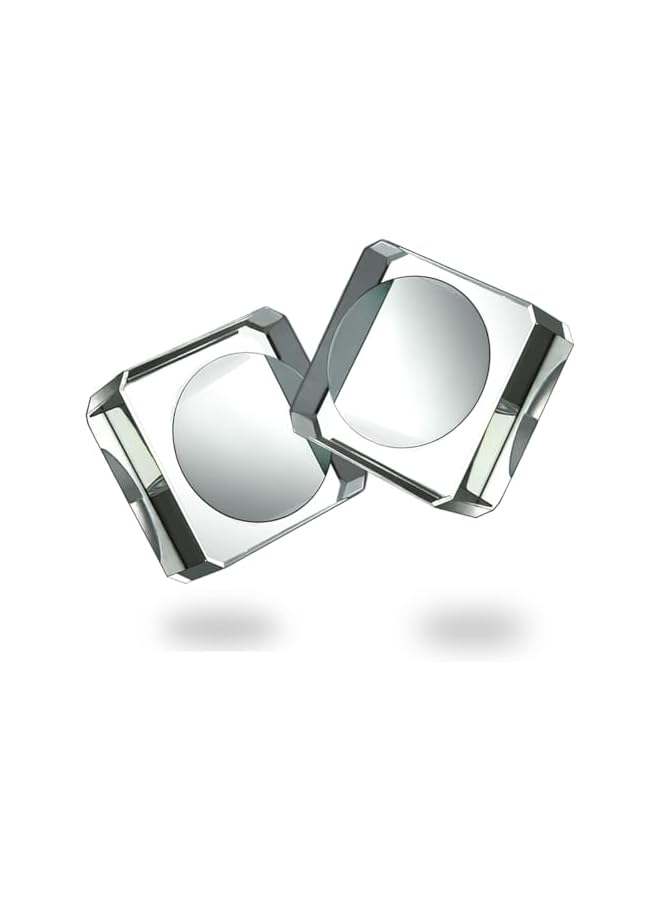 The Bros 2 Pack Square Clear Crystal Sphere Holder Ball Stand for Display 40 mm to 90 mm Crystal Balls Golf Ball Marbles - Image 2