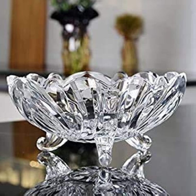 Home Stuffs وعاء تقديم الفواكه والخضروات من زجاج الكريستال للأغراض المنزلية 2200 مل شفاف عبوة من 1 - Image 1