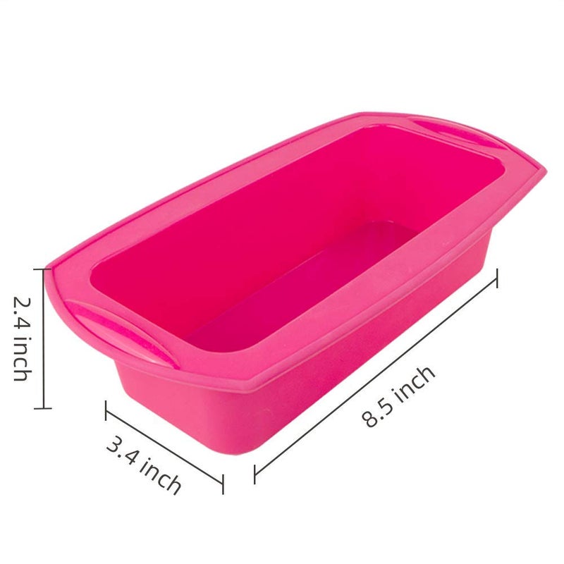 Inditradition NonStick Baking Bread Pan Silicon Loaf Tin Fruit Cake Pan 85 x 34 Inches Pack of 1 Red - Image 5