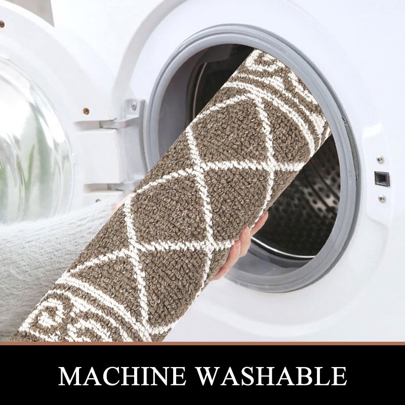 HEBE Indoor Door Mat 32"x48" Non Slip Front Door Welcome Mats Washable Shoe Mats Dirt Trapper for Entryway Low Profile Kitchen Carpet for Entrance Hallways Entrance Mat for Dogs - Image 5