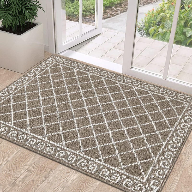 HEBE Indoor Door Mat 32"x48" Non Slip Front Door Welcome Mats Washable Shoe Mats Dirt Trapper for Entryway Low Profile Kitchen Carpet for Entrance Hallways Entrance Mat for Dogs - Image 1