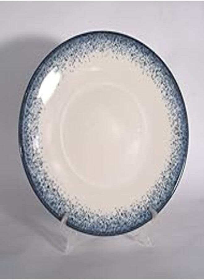 Kutahya KUTAHYA Flat Plate, Nano Porcelain 20 cm - Multi Color (Blue & White) 
