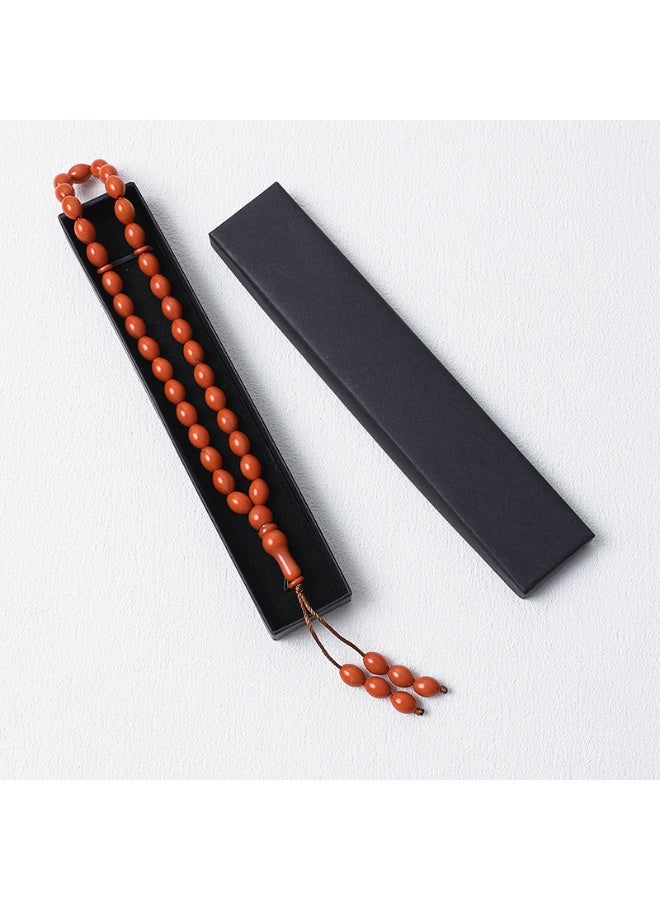 NIBEMINENT 33 Muslim Prayer Beads Coral Color/12mm 