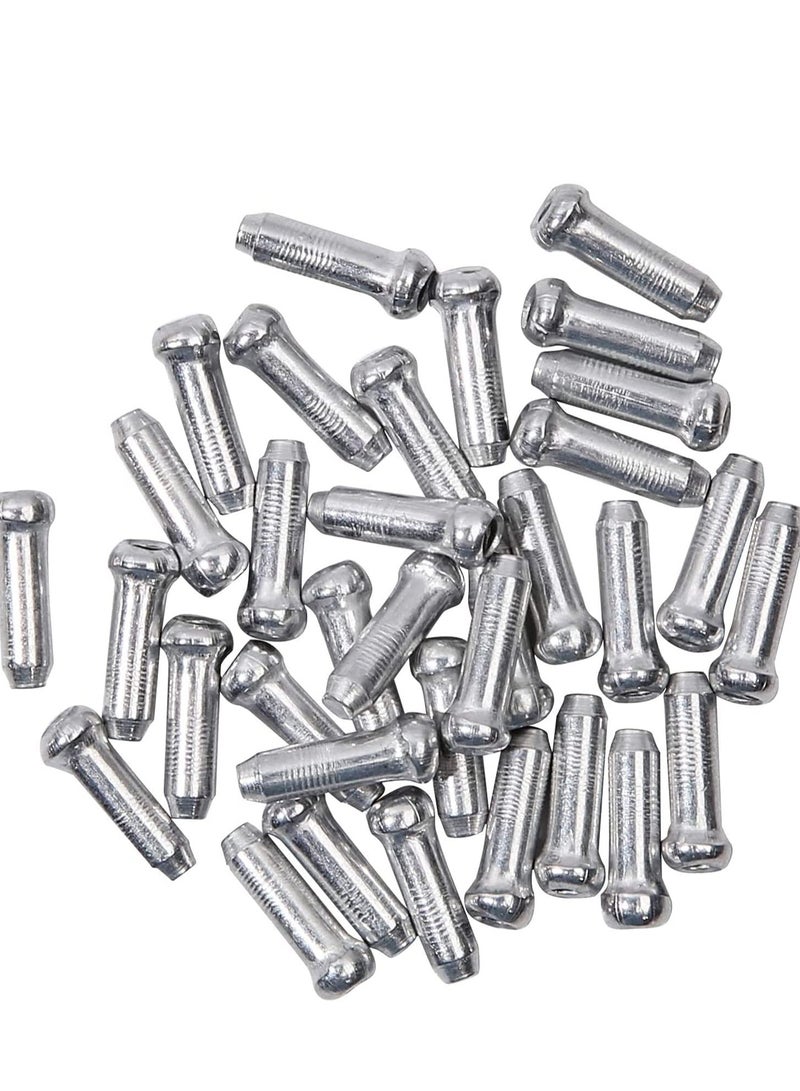 Generic Alloy Bike Brake Cable Cap End Tips Crimp for Road Mountain Bicycle, Pieces Caps Ends Wire Tips Crimps with Storage Box  - Image 1