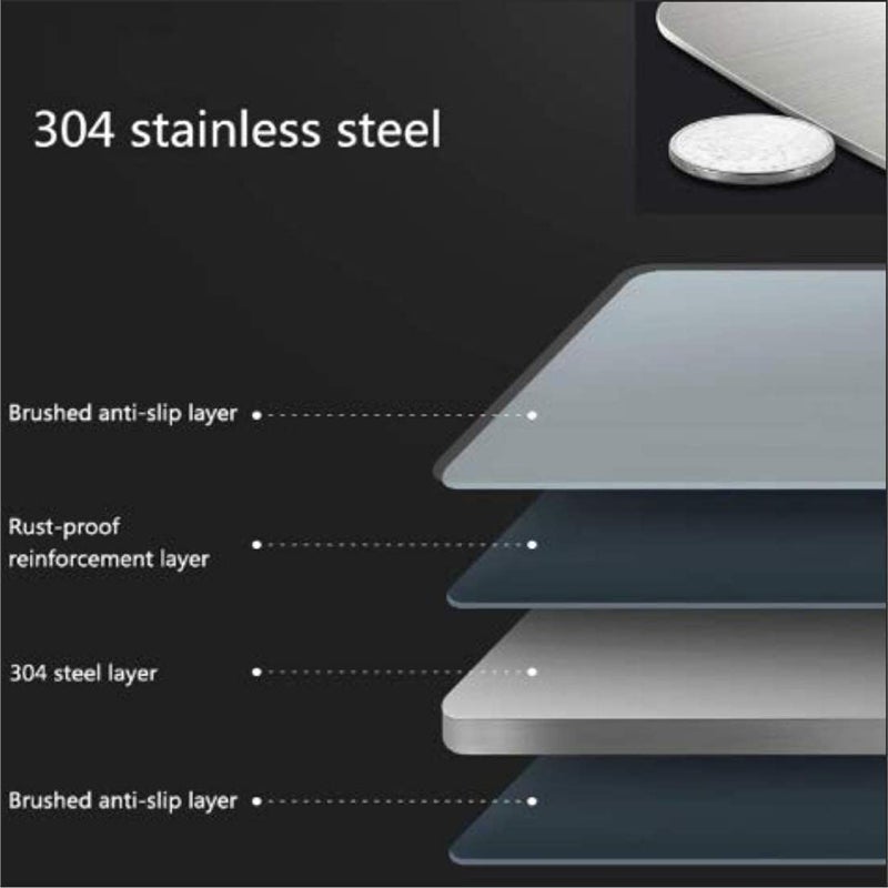HENIRAG Stainless Steel 304 FoodGrade Chopping Cutting Slicing mincing Serving Cut Board for Fruits Vegetables Meat Cheese Pizza breads Knead Dough for Chefs Kitchen Home - Image 3