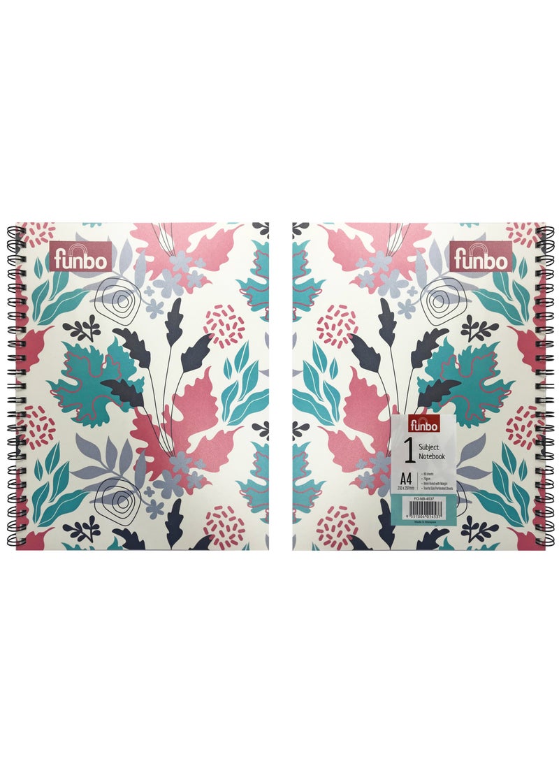 Funbo - FUNBO - A4 Size, 80 Sheet Single subject notebook with PP cover - Image 1