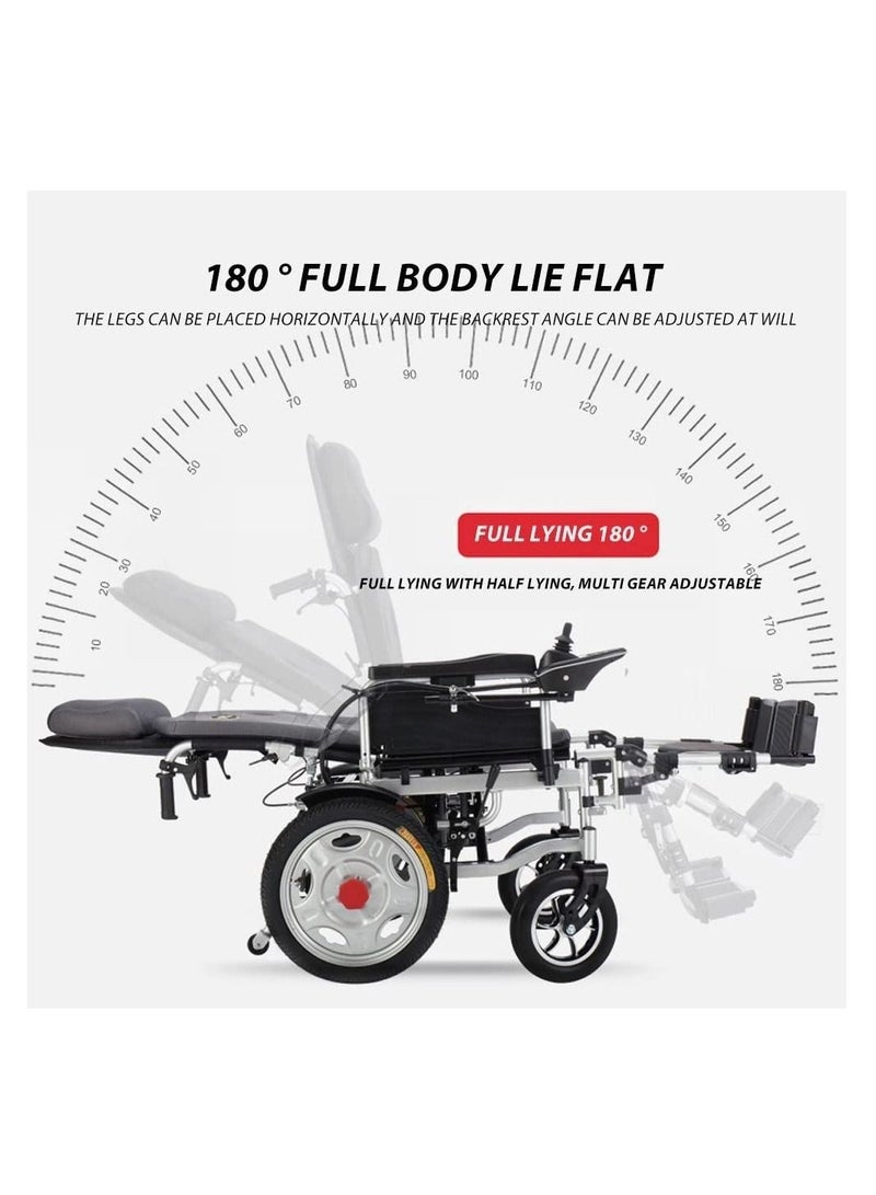 Cool Baby Electric Power Wheelchair Elderly Disabled Intelligent Adjustment Automatic Full lying Electric Wheelchair - Image 3