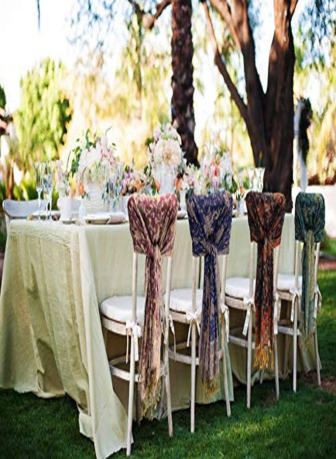 Sakkas Soft Silky Double Layer Jacquard Paisley Pashmina Shawl/Wrap/Scarf - Chocolate Brown/Gold - Image 5