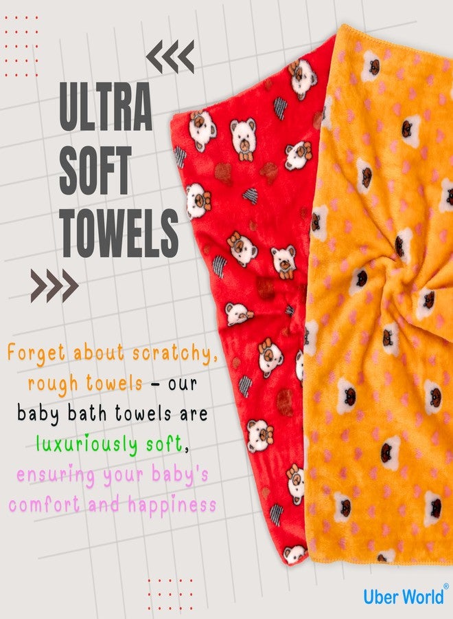 Uber World Baby Towels for Newborns | Wrapper for New Born | Towels for 0 to 2 Years | Wrapper for New Born | Bath Towels (2) - Image 2