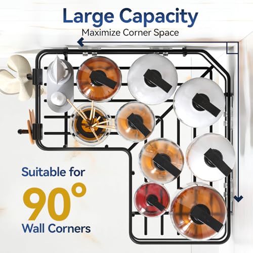 YASONIC Corner Shower Caddy Organizer, 5-Pack Adhesive Rustproof Stainless Steel Shower Shelves with Soap Holder, No Drilling Shower Storage Rack for Family Renters Bathroom, Black - Image 5