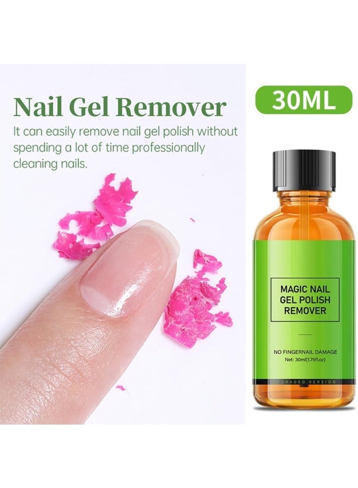ZYXC Nail Gel Polish Remover, Quick & Easy Gel Polish Remover for Nails, Professional Magic Gel Remover, Removes Gel Polish in 3-5 Minutes (30ml) - Image 2