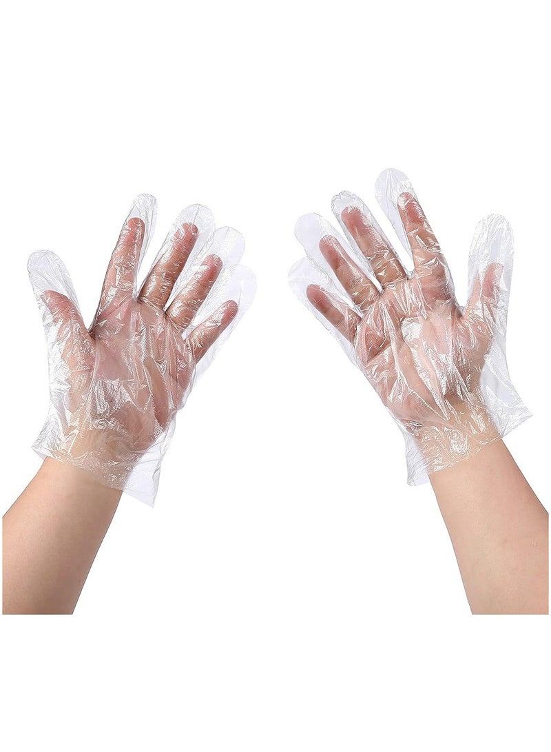 Super Plastic Disposable Gloves (Transparent, One Size) - 400 Pieces - Image 1
