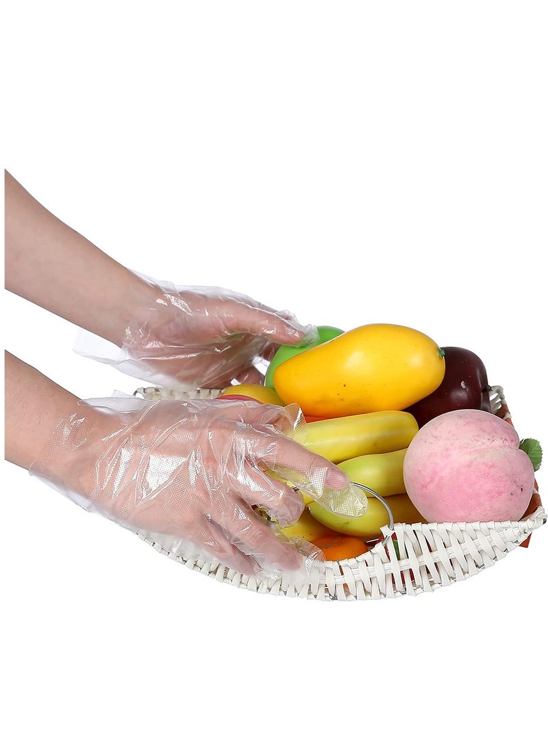 Super Plastic Disposable Gloves (Transparent, One Size) - 400 Pieces - Image 4
