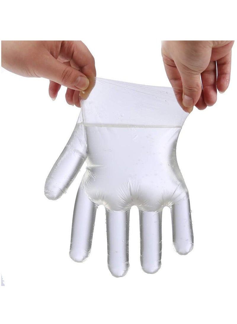 Super Plastic Disposable Gloves (Transparent, One Size) - 400 Pieces - Image 3
