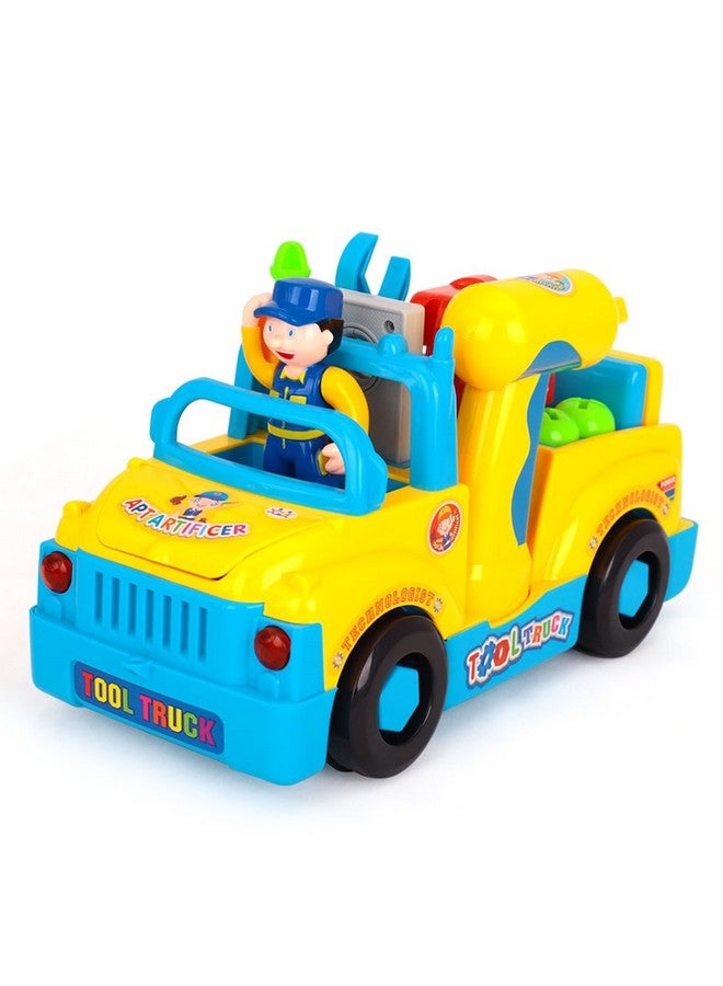 كيديتوس شاحنة أدوات البناء مع مثقاب وأدوات، ضوء وموسيقى، لعبة الحركة والارتطام للأطفال الأولاد والبنات - 36 شهرًا فما فوق - Image 4