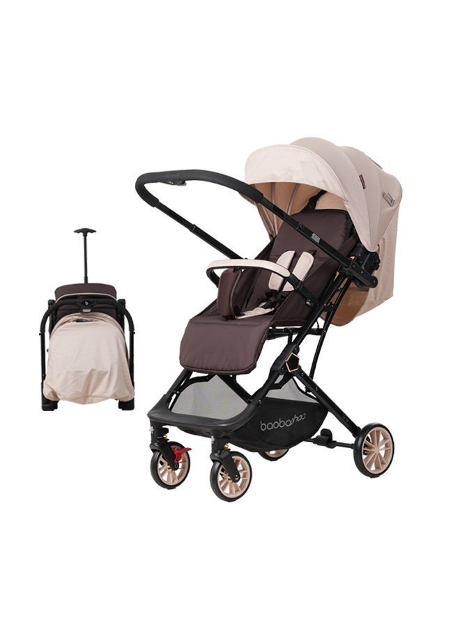 باوباوهاو Y8، مقبض قابل للتحويل، قابلة للطي مع سحب باستخدام العارضة، خفيفة الوزن ومدمجة، 9.5 كجم، قماش جاكار فاخر، استخدام مزدوج لفصل الشتاء والصيف - Image 1