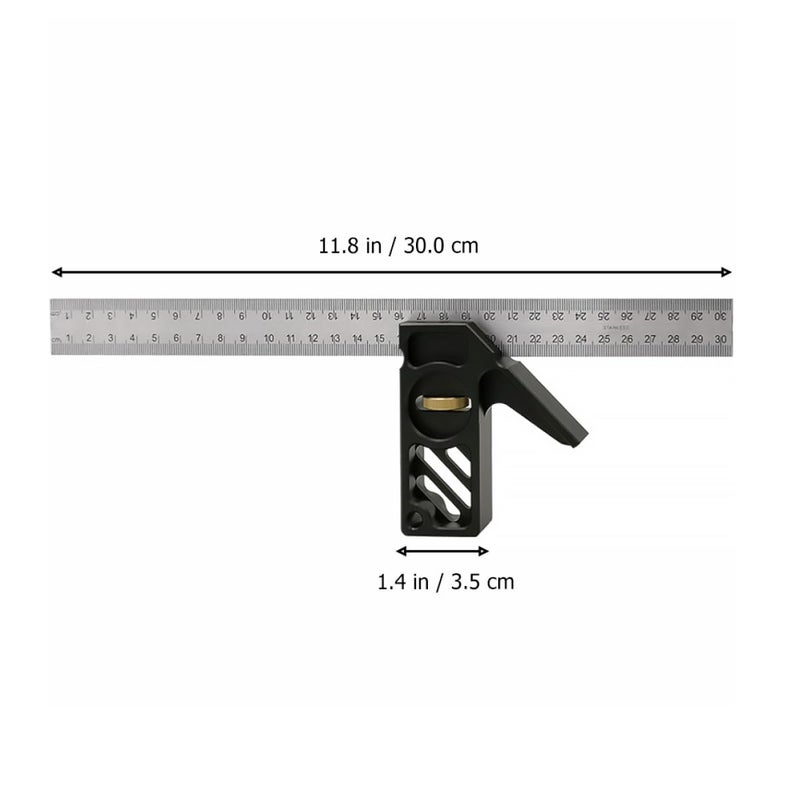 Beavorty Framing Square Combo Ruler Carpentry Tool 45° 90° Woodworking Angle Measuring Ruler for Carpenters and Woodworkers - Image 2