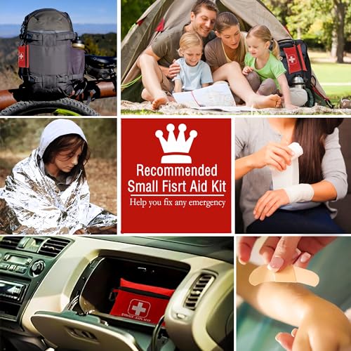 VirKech Small Emergency First Aid Kit Including 166 Pieces of Supplies to Clean, Treat, and Protect Minor Injuries for Outdoors, Camping, Auto, Home, and Workplace - Image 4