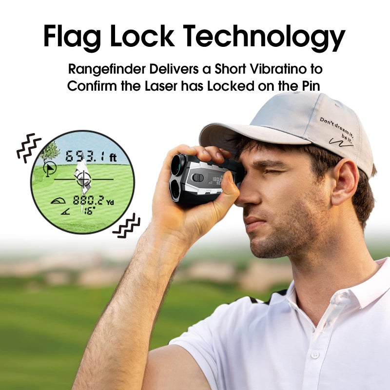 ACPOTEL Range Finder with Magnetic Golf Rangefinder Slope Switch with Yard/M Range Finder Golf with Scanning, Golf Rangefinder Fast Flag-Lock with Vibration, Type-C Charging (Magnetic+) - Image 4