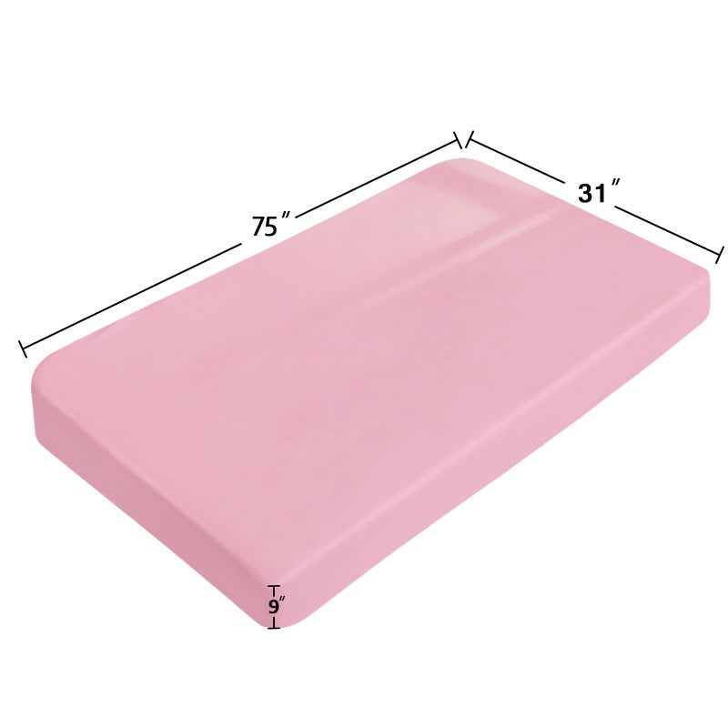 Coldwind صفائح COT 31 "" × 75 "" 2 ورقة مرتبة الحزمة الحزمة مزودة بغطاء مزدوج/كامب سرير/RVS سرير/ضيف غطاء ميكروفيات ناعم وتنفس لطفلي اللون الوردي - Image 3