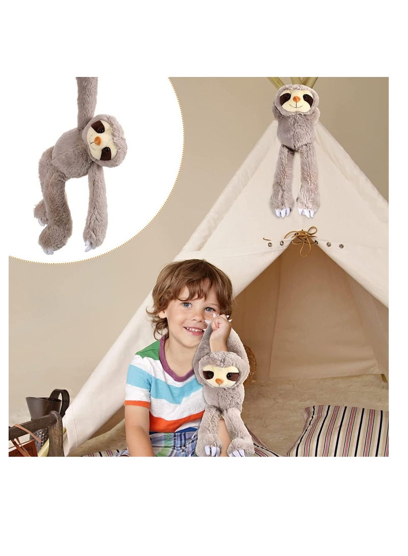 Raxoom Brown Hanging Sloth, 2Pack Stuffed Animal Ultra Soft Plush Hands and Feet Connect Realistic Design Great Gift or Prize for Teens Adults Gifts Decors - Image 3