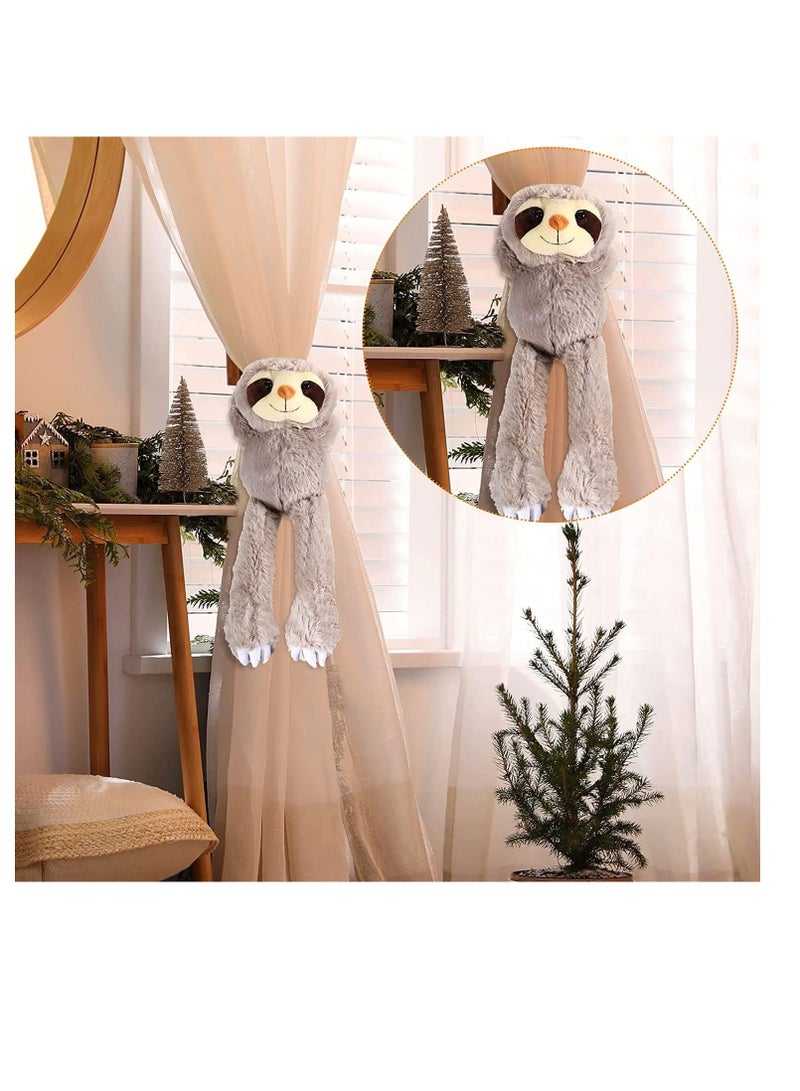 Raxoom Brown Hanging Sloth, 2Pack Stuffed Animal Ultra Soft Plush Hands and Feet Connect Realistic Design Great Gift or Prize for Teens Adults Gifts Decors - Image 4