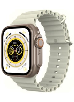 Generic X8+ Ultra Smart Watch Bluetooth NFC Wireless Charging - Off White 