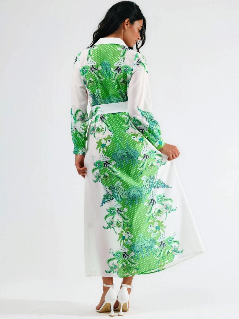 Jennyfer Floral Belted Midi Dress - Image 3
