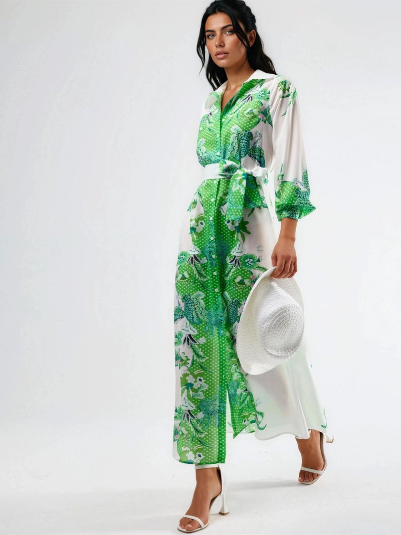 Jennyfer Floral Belted Midi Dress - Image 4