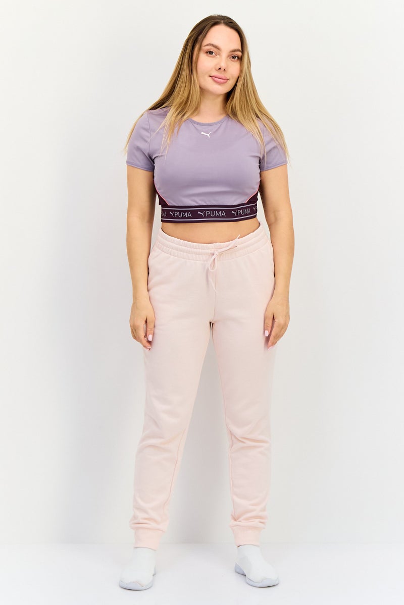 PUMA Women Sportswear Fit Short Sleeve Training Crop T-Shirt, Purple - Image 4