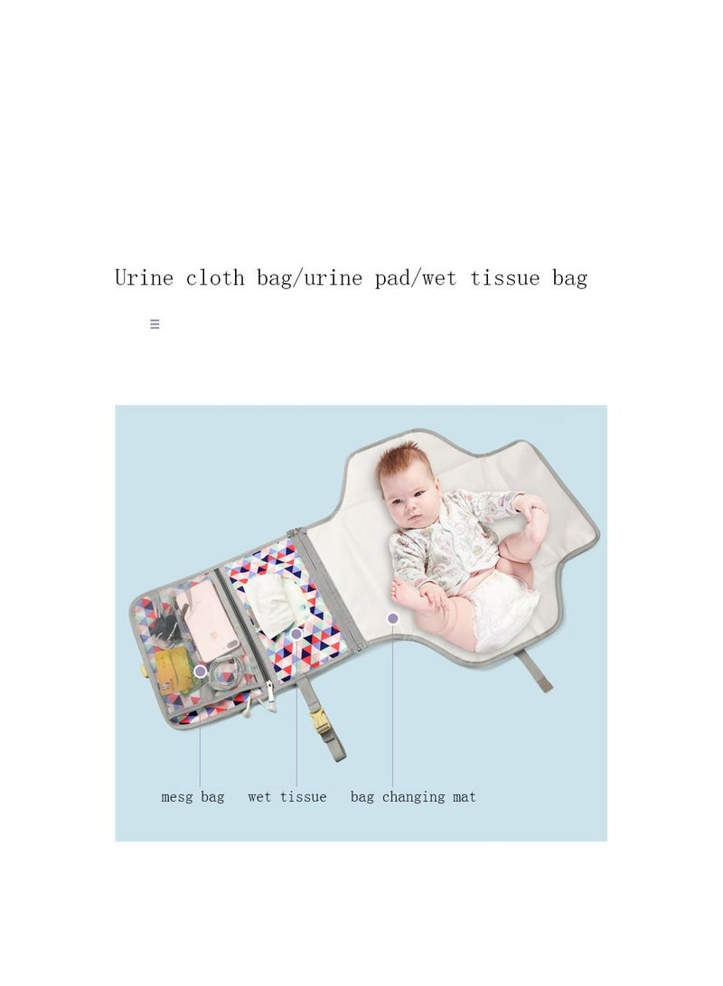 Portable Diaper Changing Pad Portable Baby Changing Pad with Pockets Waterproof Travel Diaper Changing Station Kit Baby Gifts - Image 1