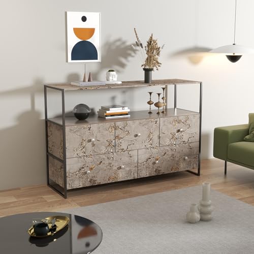 Bumoo Gray and Gold Marble Fancy Wallpaper 16" x 78.7'' Thicken Granite Peel and Stick Contact Paper Vintage Texture Glossy Self-Adhesive Waterproof Vinyl Removable for Living Room Countertop Kitchen Garage - Image 3