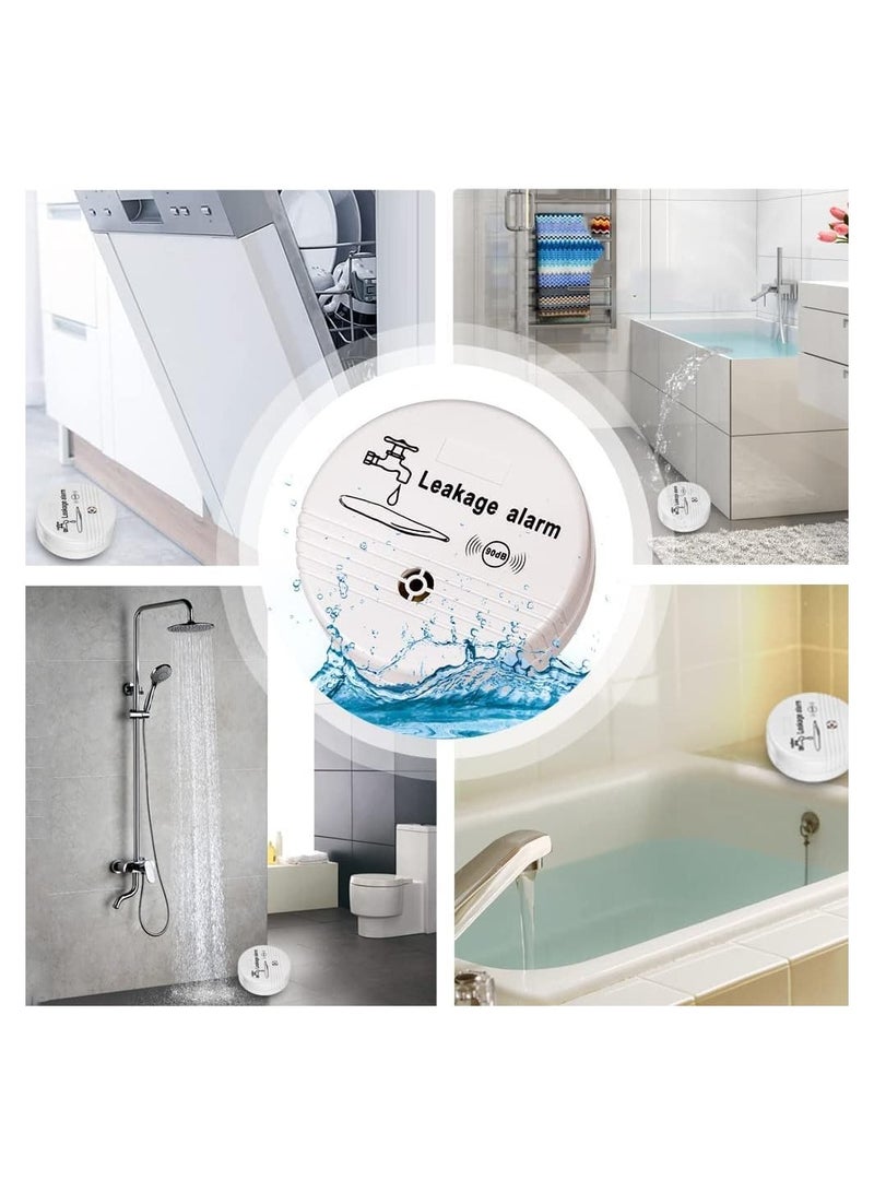 2-Pack Wireless Water Leak Detectors with 90 dB Alarm, Sensitive Drip and Leak Sensors for Home, Kitchen, Bathroom, and Basement - Battery-Powered Flood Alarm System. - Image 2