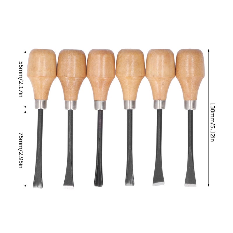Wood Carving Chisel Set Kit Sculpture Hand Tools Hemispherical Handle DIY Art Craft Accessories - Image 4