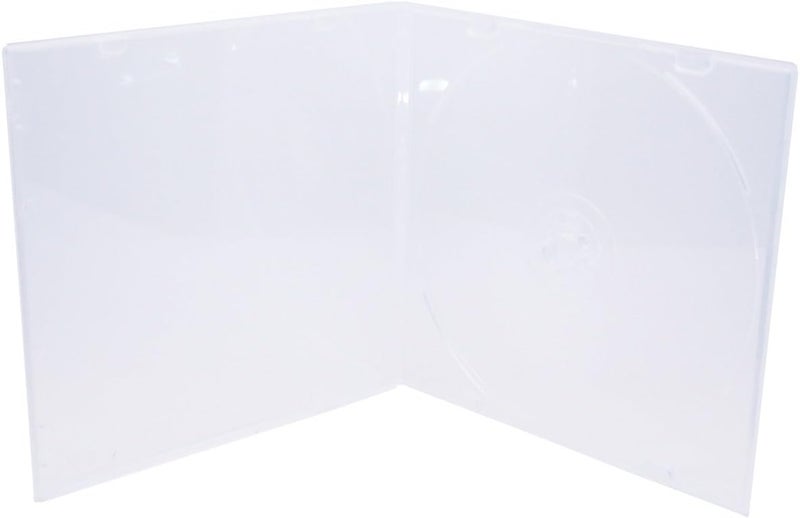 Maxtek 52mm Durable CD Case Slim Single Clear PP Poly Plastic Cases 50 Pack - Image 2