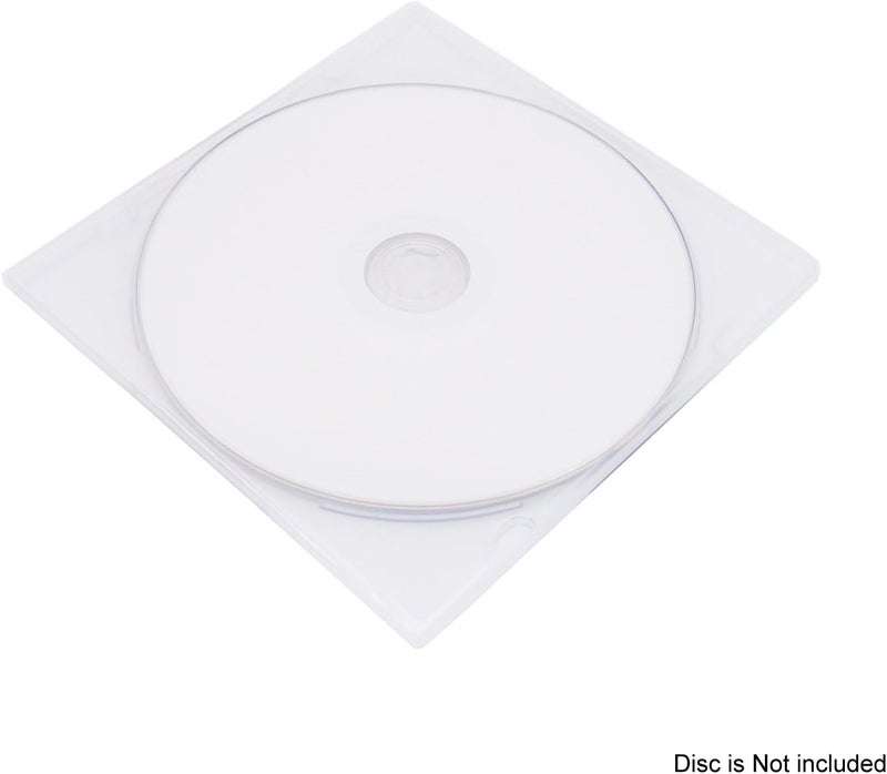 Maxtek 52mm Durable CD Case Slim Single Clear PP Poly Plastic Cases 50 Pack - Image 4